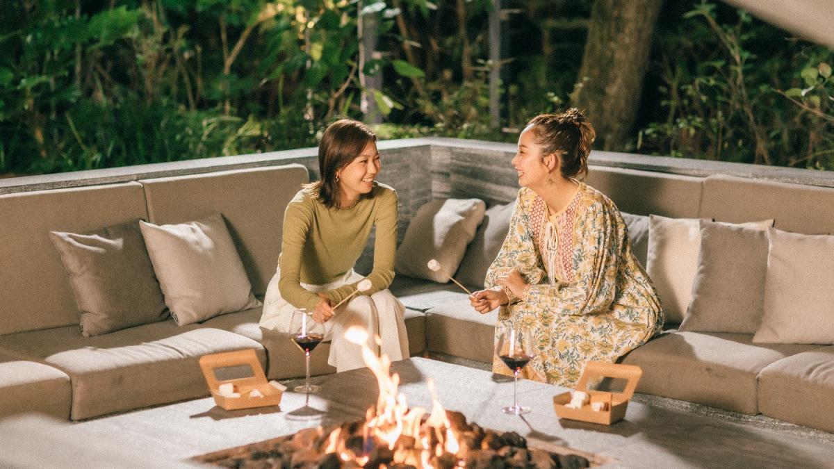 焚火のリビング