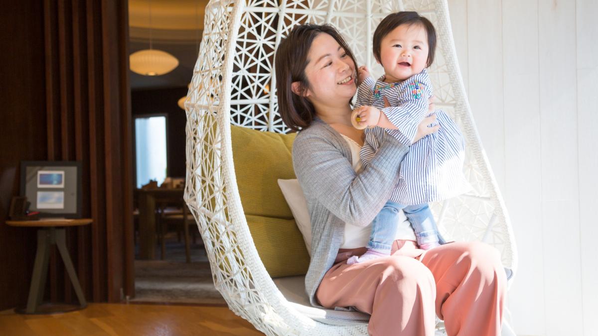 風待ちテラスのハンギングチェア