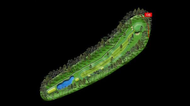 No.15 par4　コースマップ