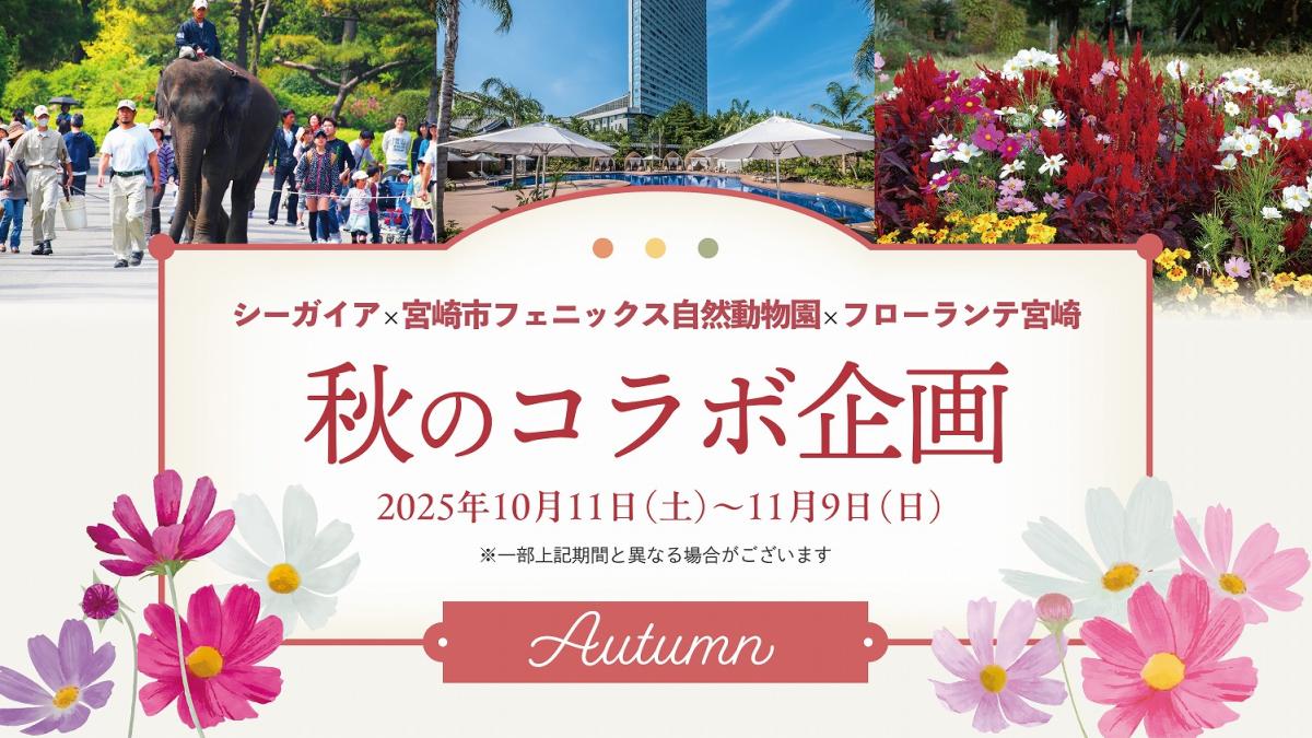 シーガイア×宮崎市フェニックス自然動物園×フローランテ宮崎【秋のコラボ企画】