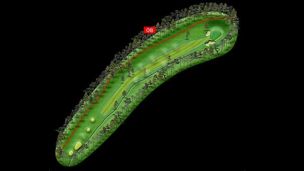 OUT Course No.1 par5 コースマップ