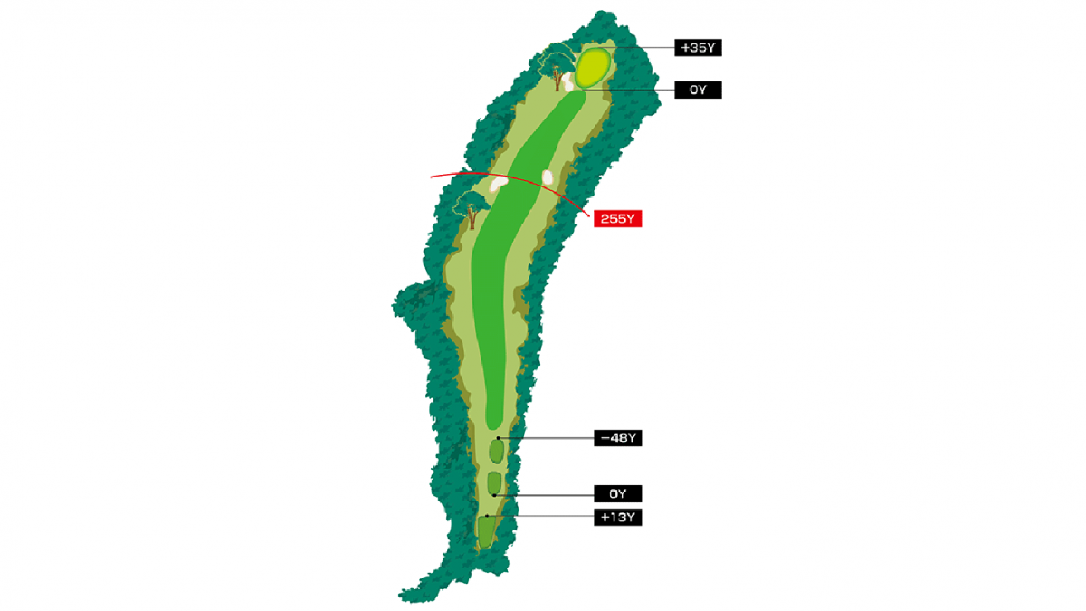 日南コース　Hole 6 Par 4　コースマップ